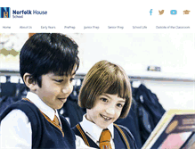 Tablet Screenshot of norfolkhouseschool.org